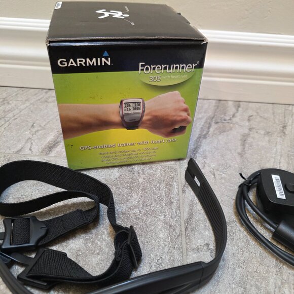 Garmin Forerunner 305 GPS Fitness Watch Heart Rate Monitor w/Box *read* - Picture 6 of 7